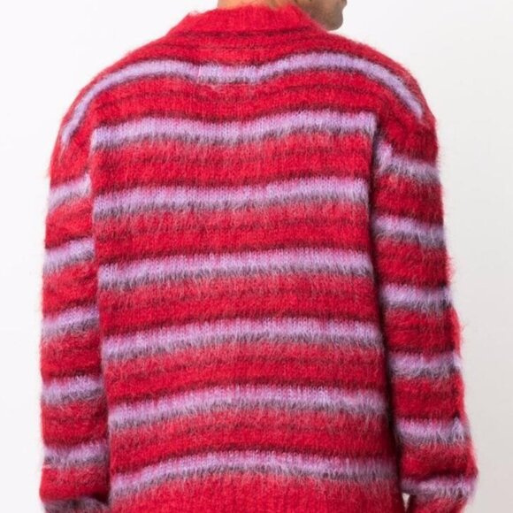 BNWT AW21 MARNI STRIPED FUZZY-WUZZY MOHAIR SWEATER 50 - Picture 11 of 12